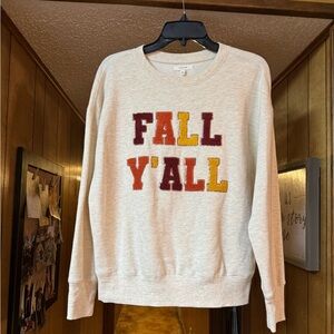 Women's Cream 'FALL Y'ALL' Crewneck Sweatshirt